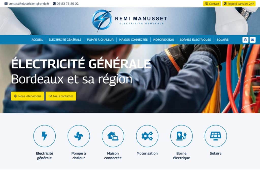 Site électricien Rémi Manusset