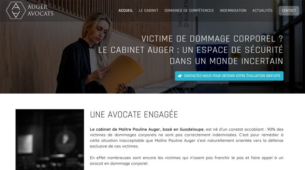 Site Avocat Guadeloupe Pauline Auger
