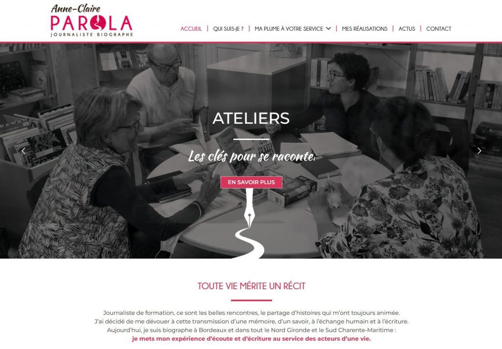 Site Biographe Bordeaux Anne-Claire Parola