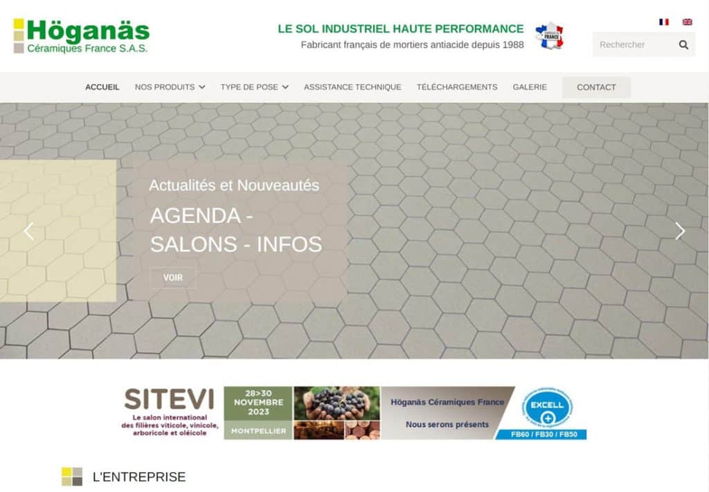 Site Hoganas Sol Industriel Haute Performance